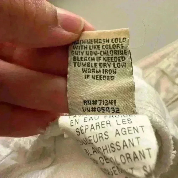 L. L. Bean Classic Fit Straight Cropped High Rise 100% Cotton Jeans White 8 Reg - Picture 6 of 7